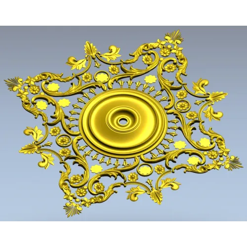 Ажурная барочная розетка - 3D модель STL для ЧПУ