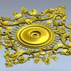 Ажурная барочная розетка - 3D модель STL для ЧПУ