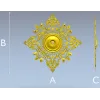 Ажурная барочная розетка - 3D модель STL для ЧПУ