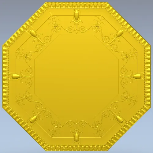 Octagonal Decorative Rosette - STL 3D Model for CNC