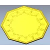 Octagonal Decorative Rosette - STL 3D Model for CNC