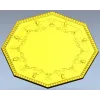 Octagonal Decorative Rosette - STL 3D Model for CNC
