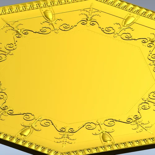 Octagonal Decorative Rosette - STL 3D Model for CNC