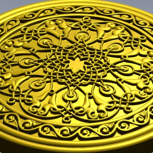 Орнаментальная круглая розетка - 3D STL для фрезеровки