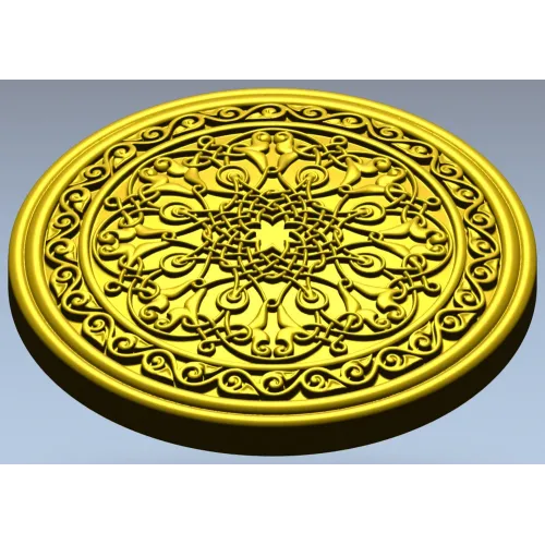 Орнаментальная круглая розетка - 3D STL для фрезеровки