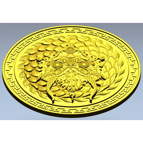 Imperial Dragon Medallion - high-relief STL for CNC