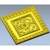 Florentine Square Rosette - STL 3D model for CNC carving