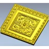 Florentine Square Rosette - STL 3D model for CNC carving