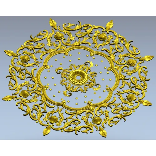 Розетка в стиле акантового вензеля - 3D модель STL для ЧПУ
