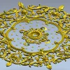 Розетка в стиле акантового вензеля - 3D модель STL для ЧПУ