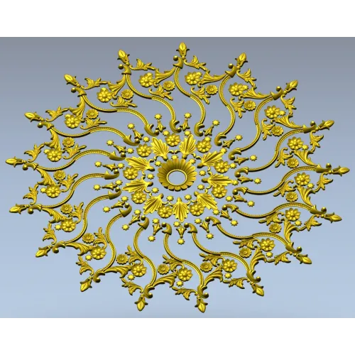 Розетка "Солнечный акант" - 3D модель STL для ЧПУ