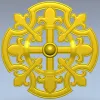 Gothic Fleur Rosette - STL 3D model for CNC carving