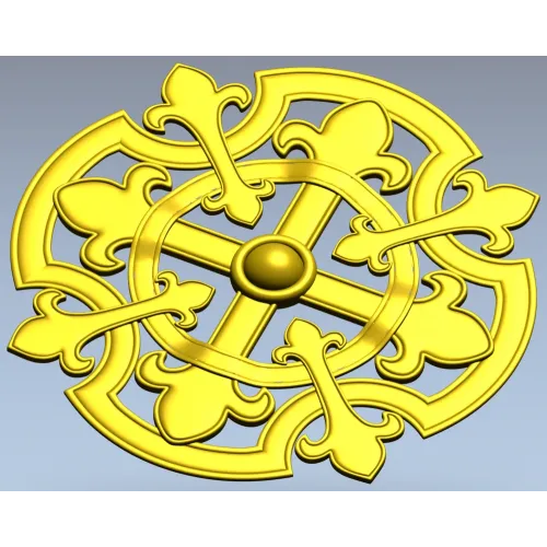 Gothic Fleur Rosette - STL 3D model for CNC carving