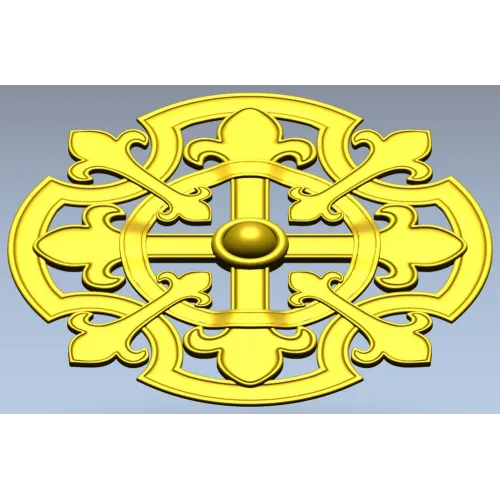 Gothic Fleur Rosette - STL 3D model for CNC carving