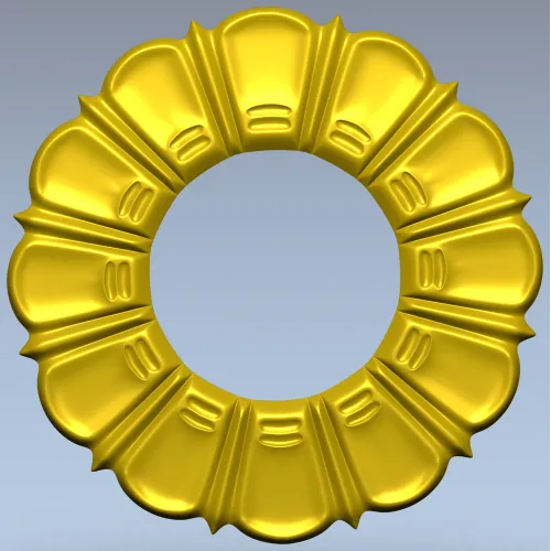 Sunburst Rosette - STL 3D model for CNC milling