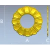 Sunburst Rosette - STL 3D model for CNC milling