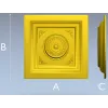 Квадратная розетка с медальоном - 3D модель STL для ЧПУ