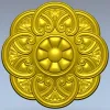 Розетка-цветок с акантовыми завитками - STL модель для ЧПУ