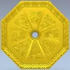 Восьмигранная резная розетка STL для ЧПУ