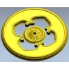 Круглая декоративная розетка с четырёхлепестковым узором - STL для ЧПУ