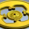 Круглая декоративная розетка с четырёхлепестковым узором - STL для ЧПУ