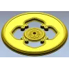 Круглая декоративная розетка с четырёхлепестковым узором - STL для ЧПУ