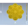 Розетка "Златоцвет" - детализированная 3D модель stl для ЧПУ
