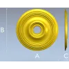 Розетка "Элегия" - круглая декоративная stl модель для ЧПУ
