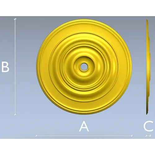 Classic Concentric Rosette STL for CNC