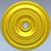 Круглая потолочная розетка с меандром - stl модель для ЧПУ