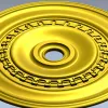 Круглая потолочная розетка с меандром - stl модель для ЧПУ