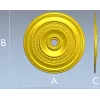 Круглая потолочная розетка с меандром - stl модель для ЧПУ
