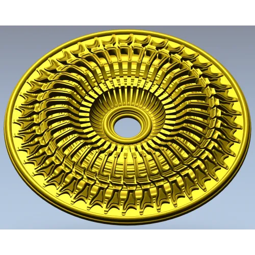 Круглая декоративная розетка для ЧПУ - STL файл для фрезерной резьбы