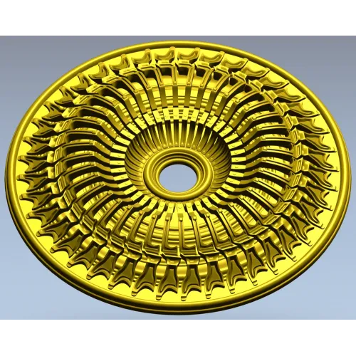 Круглая декоративная розетка для ЧПУ - STL файл для фрезерной резьбы