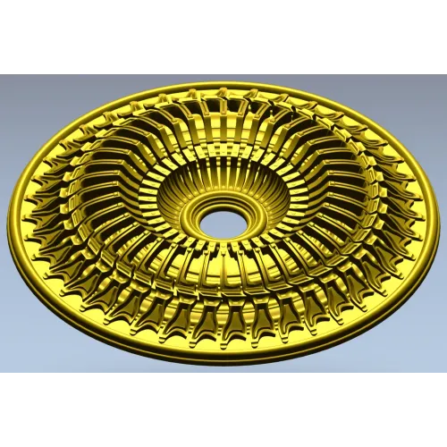 Круглая декоративная розетка для ЧПУ - STL файл для фрезерной резьбы