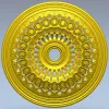 Классическая круглая розетка STL для ЧПУ - декоративная 3D модель