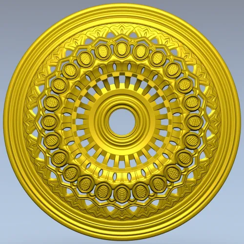 Классическая круглая розетка STL для ЧПУ - декоративная 3D модель