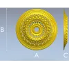 Классическая круглая розетка STL для ЧПУ - декоративная 3D модель