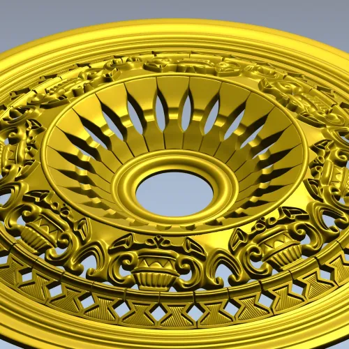 Классическая потолочная розетка - 3D STL для ЧПУ