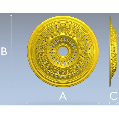 Классическая потолочная розетка - 3D STL для ЧПУ
