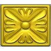 Square Floral Rosette STL for CNC Routing