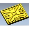 Square Floral Rosette STL for CNC Routing