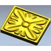 Square Floral Rosette STL for CNC Routing