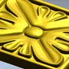 Square Floral Rosette STL for CNC Routing