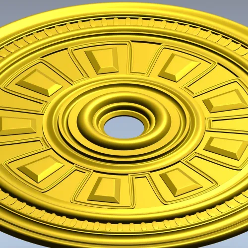 Ceiling Rosette STL - Classical Sunburst Medallion