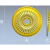Круглая розетка с радиальным рельефом - STL модель для ЧПУ