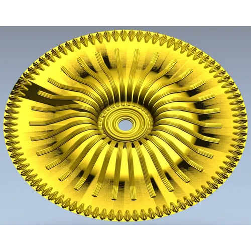 Sunray Rosette - STL 3D Model for CNC