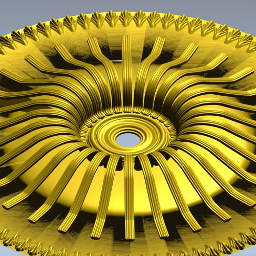 Sunray Rosette - STL 3D Model for CNC