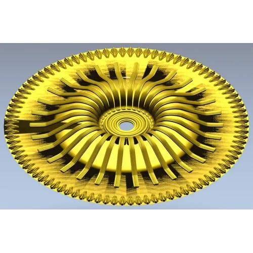 Sunray Rosette - STL 3D Model for CNC