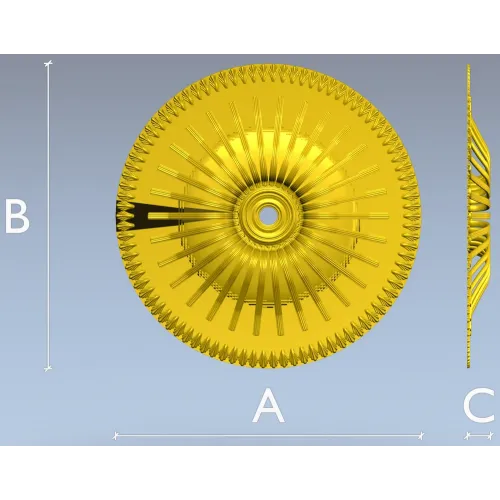 Sunray Rosette - STL 3D Model for CNC